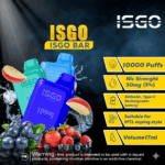 إيسغو بار (ISGO BAR) - 10000 سحبة (Puffs) فيب (Vape) للاستخدام مرة واحدة