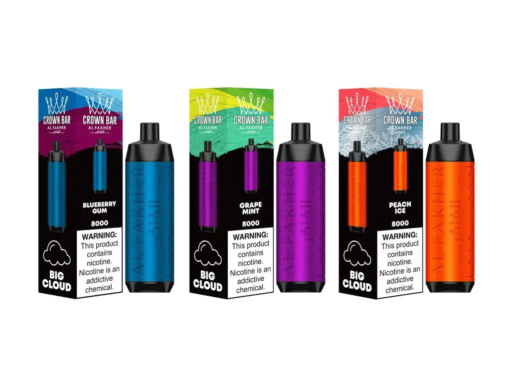 AL Fakher Crown Bar vapor clouds, DTL vaping large clouds, dense vape production - Guide to the Al Fakher Crown Bar 8000 Puffs Vape: Features ...
