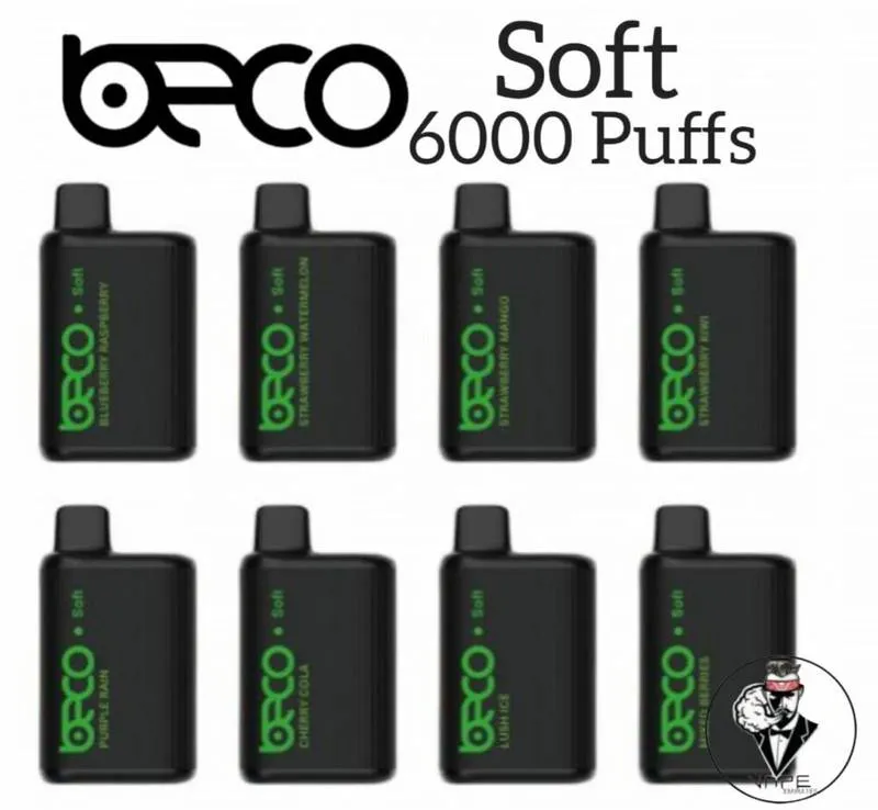 Beco Soft 6000 puffs vape device, smooth silky refreshment, velvet texture vape - BECO Soft 6000 Puffs, Available With Vape Emirates.