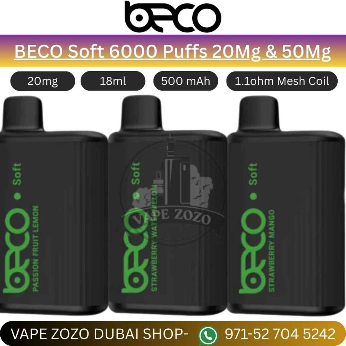 Beco Soft 6000 mesh coil technology diagram - BECO Soft 6000 Puffs – Disposable Vape | Buy Now