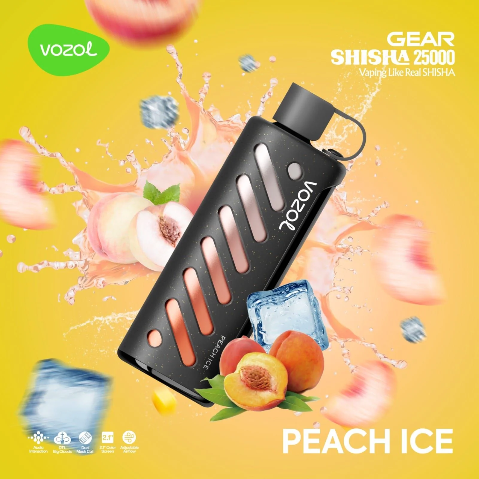 Al Fakher vape, VOZOL shisha vape, luxury DTL vaping, apple shisha flavor, traditional shisha alternative - BUY VOZOL GEAR SHISHA 25000 PUFFS DTL VAPE – Vape king dxb