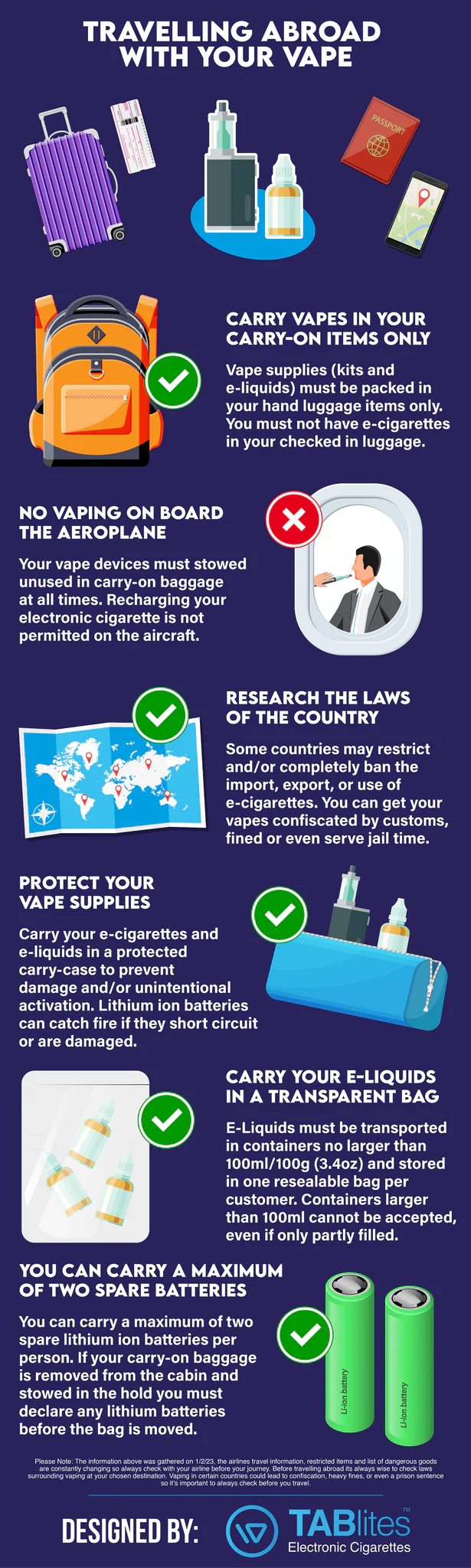 vape carry-on bag airport, e-cigarette hand luggage airplane, vape in cabin baggage - Travelling with E-Cigarettes & Vapes Abroad — Tablites