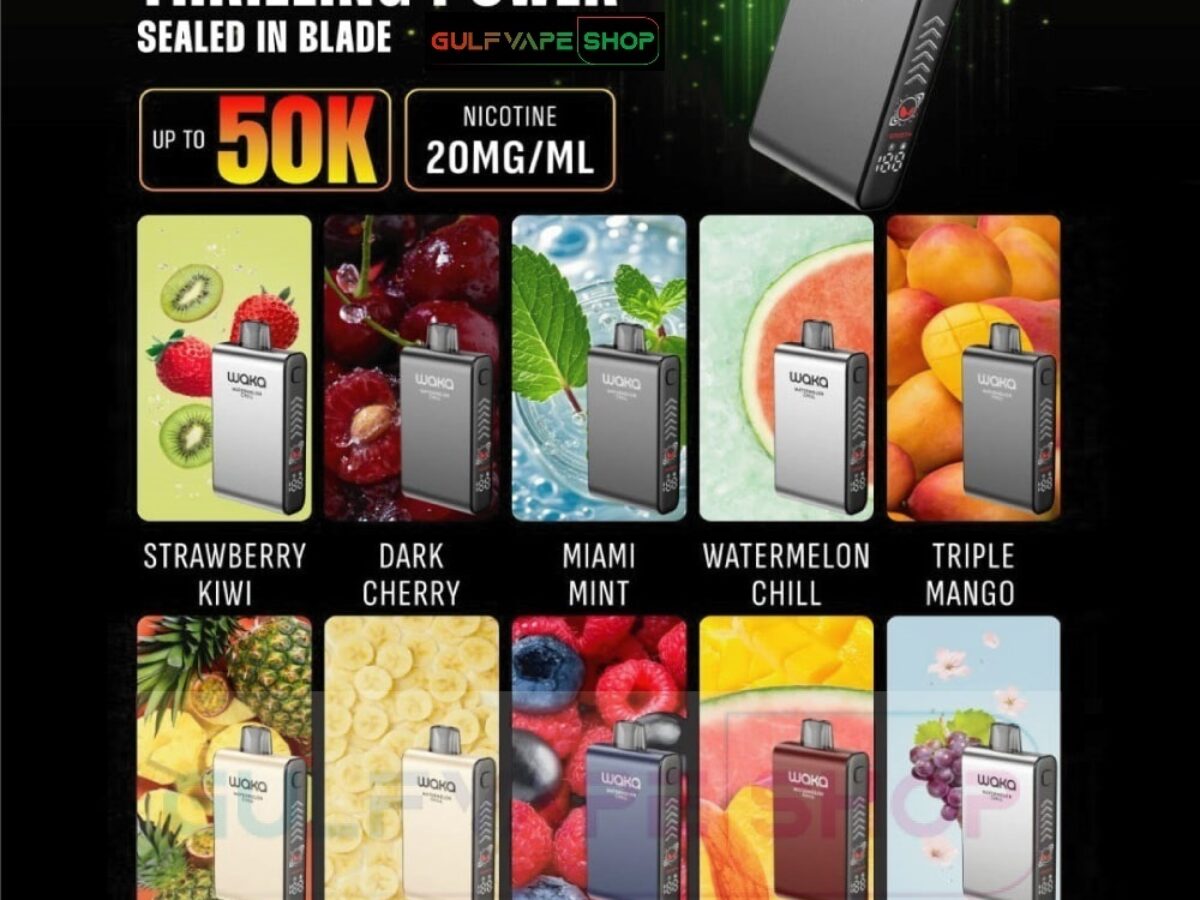 Waka 50000 Puffs vape device, long-lasting vape UAE, top choice electronic shisha, maximum usage vape - BEST WAKA BLADE 50000 PUFFS THRILLING POWER IN DUBAI UAE