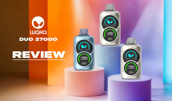 Waka vape smart display, disposable vape with screen, vape battery and e-liquid indicator, intelligent vape device UI - Is the WAKA Duo 27000 Worth It? Long-Life Disposable Test