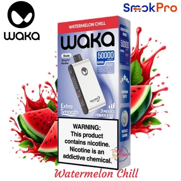 Waka 50000 Puffs disposable vape device, High puff count vape Waka UAE, Modern Waka vape design - Best Buy Waka Blade 50000 Puffs Disposable Vape In UAE