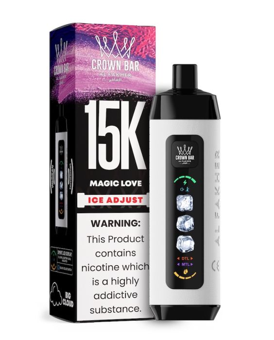 AL Fakher Crown Bar 15000 royal design, traditional vape flavor heritage - Al Fakher Crown Bar Ice Adjust 15K