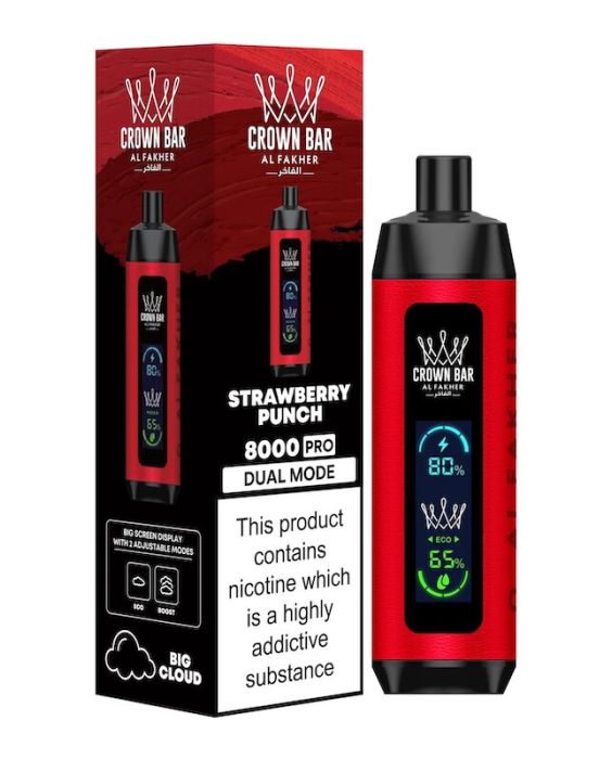 AL Fakher Crown Bar leather texture vape, luxurious traditional grip e-shisha - Al Fakher Crown Bar