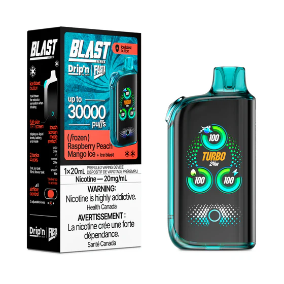 Instant heating vape experience, rapid vapor production, immediate flavor burst - Shop Fasta Blast 30K Disposable Vape - Lychee Mango Melon Ice ...
