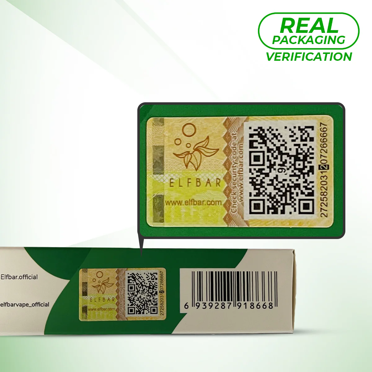 Authentic Elfbar BC10000 QR code verification, genuine vape product UAE, certified e-cigarette authenticity scan - Geek Bar & Elf Bar Fake or Real? | How To Spot Check Yours!