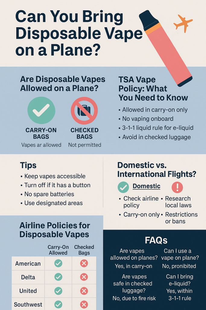 airport security e-cigarette rules, vaping restrictions airport, no vape sign airport - Can You Bring Disposable Vapes on a Plane?