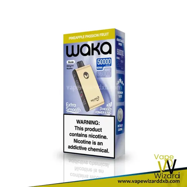 Waka 50000 Puffs vape tropical fruits mango pineapple layers - Waka Blade 50000 Puffs – Premium Long-Lasting Vape