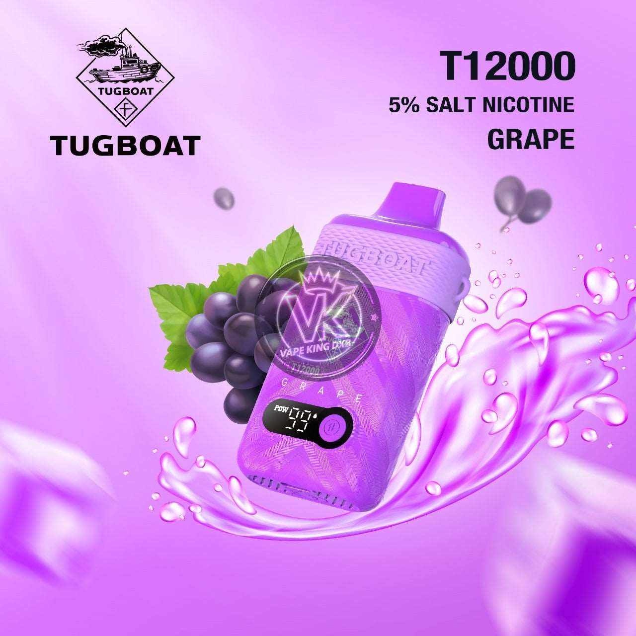 Tugboat T12000 Puffs vape device, Tugboat digital display e-cigarette, reliable UAE vape - Tugboat T12000 Disposable Vape Rechargeable - Long-lasting device ...